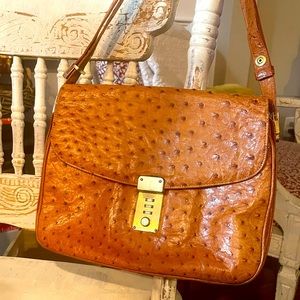 80s Vintage Renato Corti REAL Ostrich Shoulder Bag